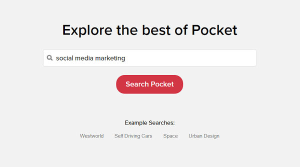 Pocket Explore navrhuje obsah na základě vašich zájmů.