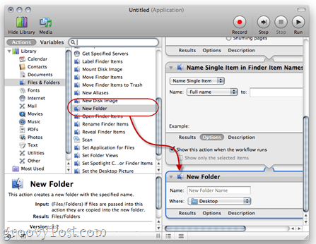 Kombinace souborů PDF pomocí automatu v systému Mac OS X