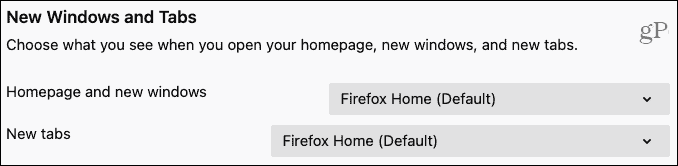 Firefox Nová okna a karty