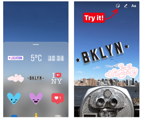 Instagram zavedl ranou verzi geostickerů v Instagram Stories pro New York City a Jakartu. 