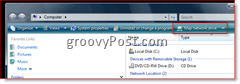 Mapujte síťovou jednotku ve Windows 7, Vista a Server 2008 z Průzkumníka Windows