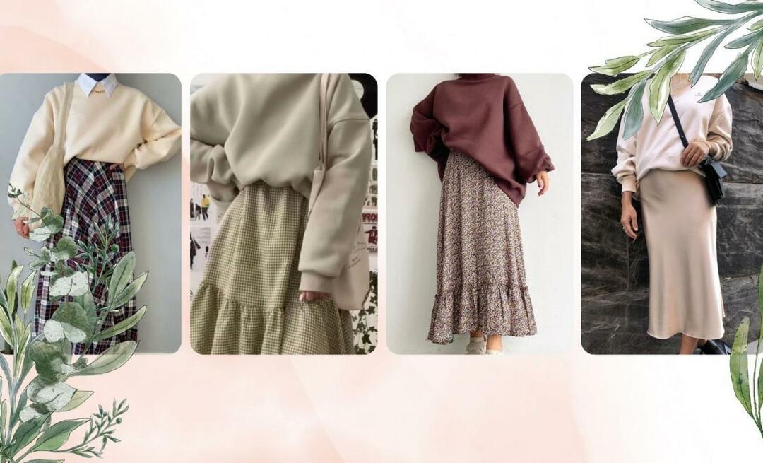Jak kombinovat saténové sukně? Jak vytvořit kombinaci hidžábové sukně? Co nosit k sukni?
