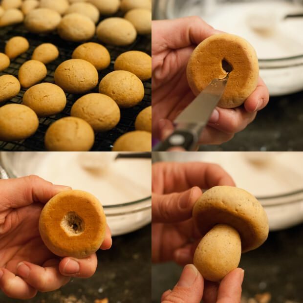 alternativní tvar houbového cookie 