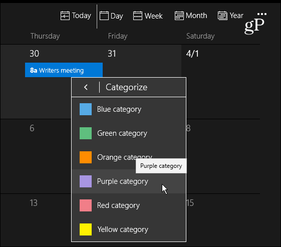 Kalendář barevných kategorií