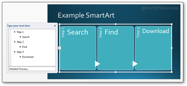 Vytvořte PowerPoint Presentation Rock pomocí SmartArt