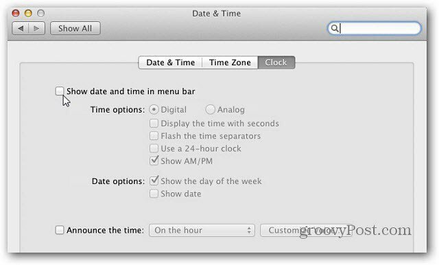 Mac OS X: Přidání základního kalendáře na panel nabídek