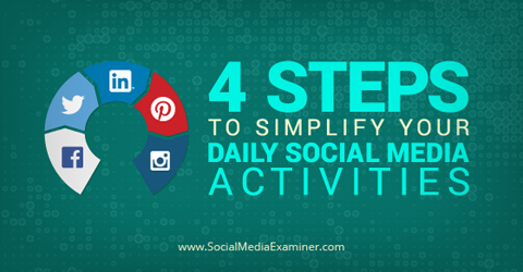 zjednodušit každodenní aktivity na sociálních sítích