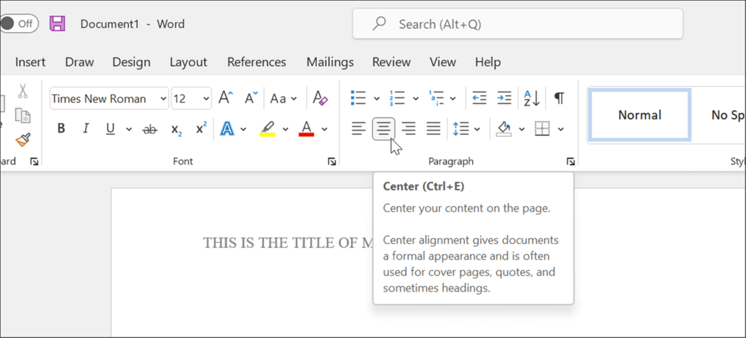 zadejte ve formátu názvu apa styl v aplikaci Microsoft Word
