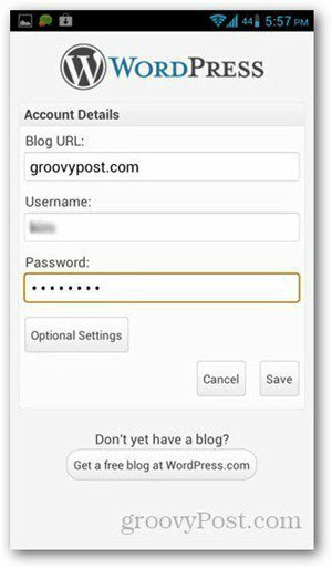 wordpress-for-android-gpost-login