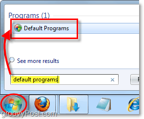 změnit výchozí programy používané v systému Windows 7