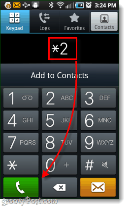 vytočte * 2 pro přístup do centra sprintu na vašem telefonu se systémem Android