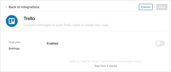 Nainstalujte integraci Trello do aplikace Front.