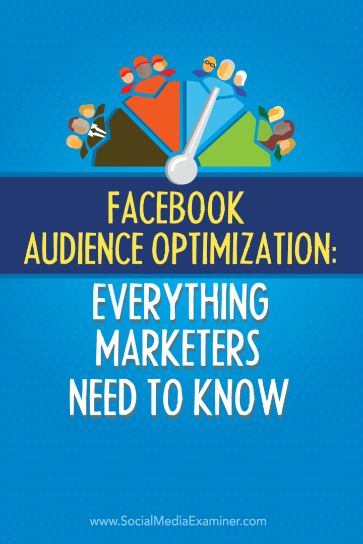 Optimalizace publika na Facebooku: Co marketingoví pracovníci potřebují vědět: zkoušející sociálních médií