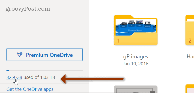 Web úložiště OneDrive