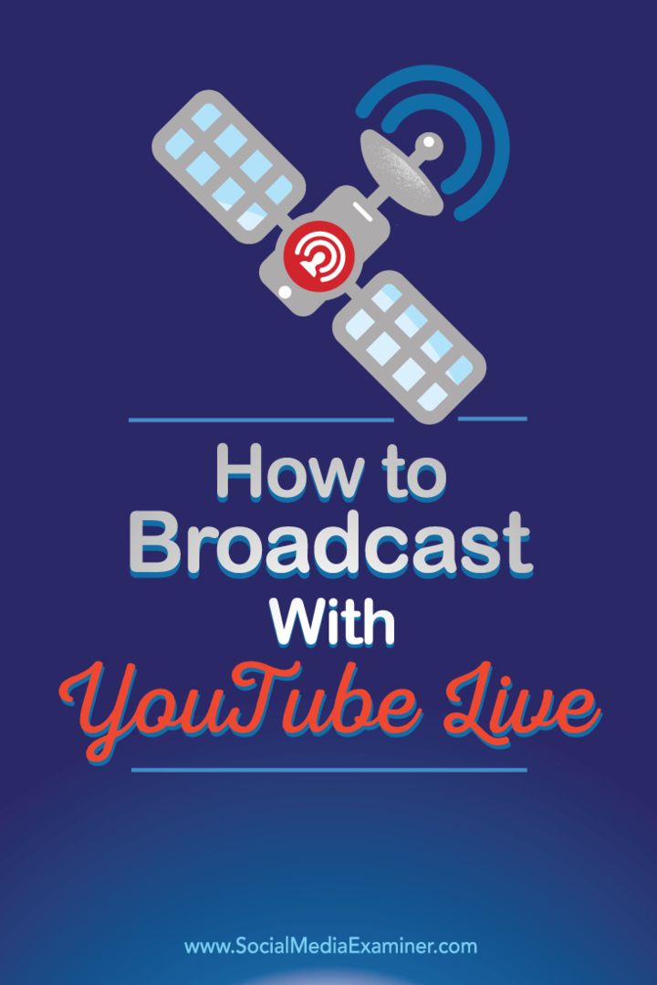 Tipy, jak vysílat video pomocí služby YouTube Live.