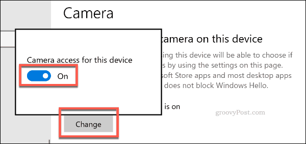 Zakázání přístupu kamery ve Windows 10