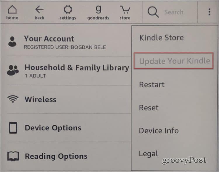 Zkontrolovat aktualizace vlastních písem Kindle