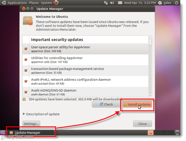 nainstalovat aktualizace zabezpečení Ubuntu