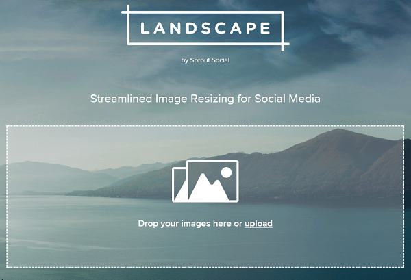 Ořízněte a změňte velikost obrázků pomocí aplikace Landscape by Sprout Social.