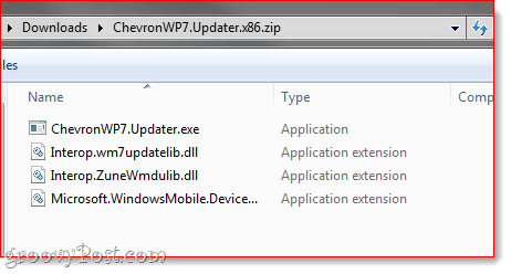 chevron wp7 updater nodo update