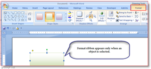 Karta formátu aplikace Microsoft Word 2007