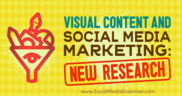 Vizuální obsah a marketing v sociálních médiích: Nový výzkum Michelle Krasniak v průzkumu sociálních médií.