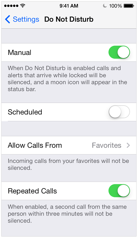 Nastavení iPhone Nerušit umožňuje blokovat texty.