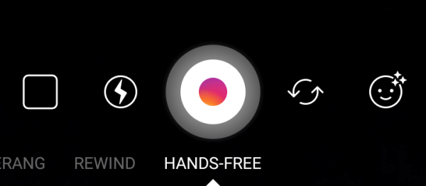 Hands-Free zaznamenává 20 sekund videa jediným klepnutím.