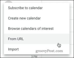 Přidání kalendáře podle adresy URL v Kalendáři Google