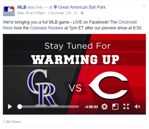 Facebook spolupracuje s Major League Baseball na nové živé streamovací dohodě.