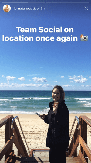 lorna jane aktivní instagram příběh