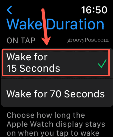 Apple Watch se probudí na 15 sekund