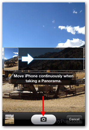 Vezměte si panoramatickou fotografii pro iPhone iOS - Pan Camera
