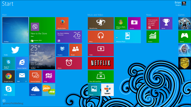 Tip pro Windows 8.1: Upravte stejnou plochu na ploše a na úvodní obrazovce
