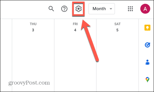 ikona nastavení kalendáře google