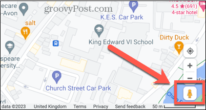 ikona Street View v mapách Google