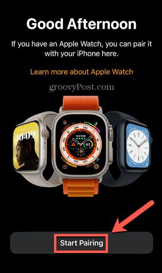 Apple Watch zahájí párování