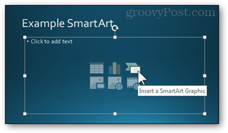prázdný text pole formát snímku styl powerpoint 2013 vložit inteligentní umění smartart grahpic vytvořit nový