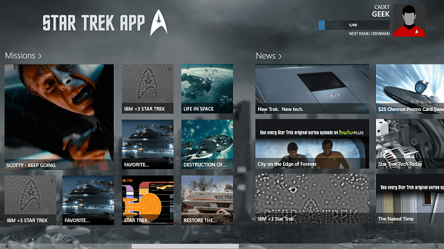 Získejte oficiální aplikaci Star Trek pro Windows 8 a RT