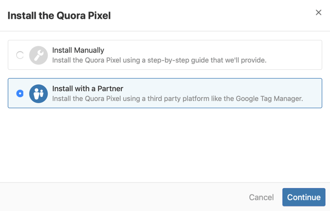 krok 2, jak nainstalovat Quora pixel pomocí Správce značek Google