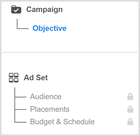 Vytvořte cíl reklamní kampaně na Facebooku a poté zacilte na publikum.