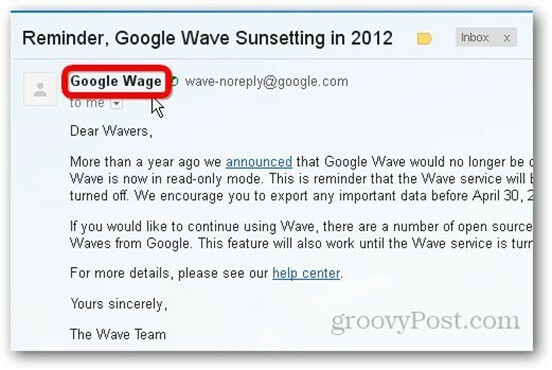 Google Wave Waving Goodbye 30. dubna