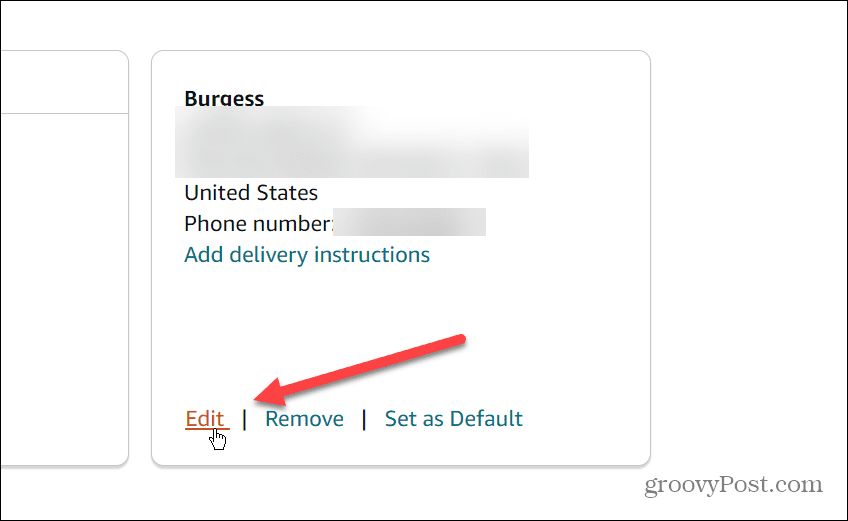Změňte svou dodací adresu na Amazonu