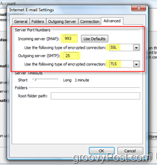 Nakonfigurujte aplikaci Outlook 2007 pro účet GMAIL IMAP
