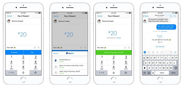 Facebook Messenger a PayPal integrují platby typu peer-to-peer v aplikaci v USA