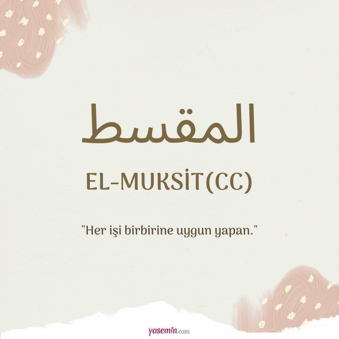 Co znamená Al-Muqsit (j.c)?