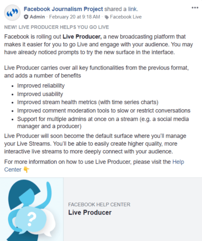 Facebook zavádí Live Producer a stává se výchozím prostředkem pro správu živých streamů.