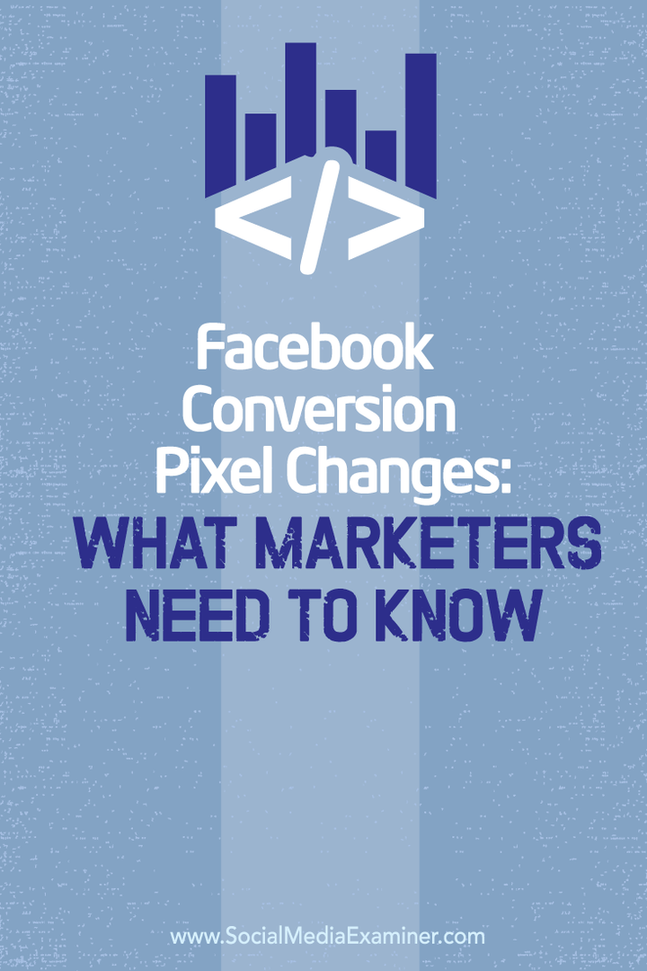 změny facebookového konverzního pixelu