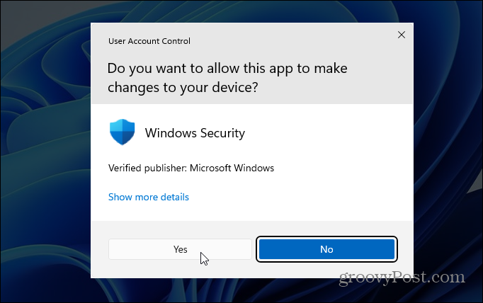 Kontrola uživatelských účtů Windows 11