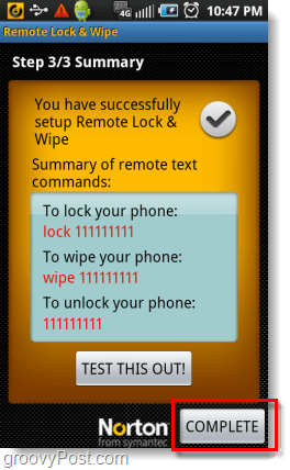otřete telefon Android pomocí textové zprávy